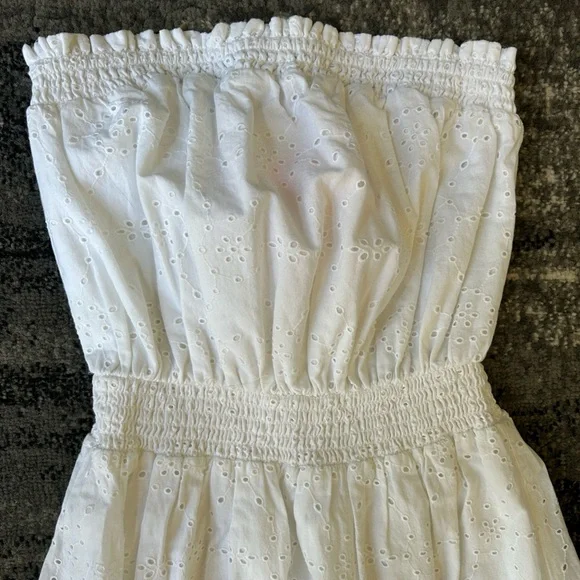 LILY PULITZER Nikole Strapless Midi White Eyelet Dress - Picture 9 of 12